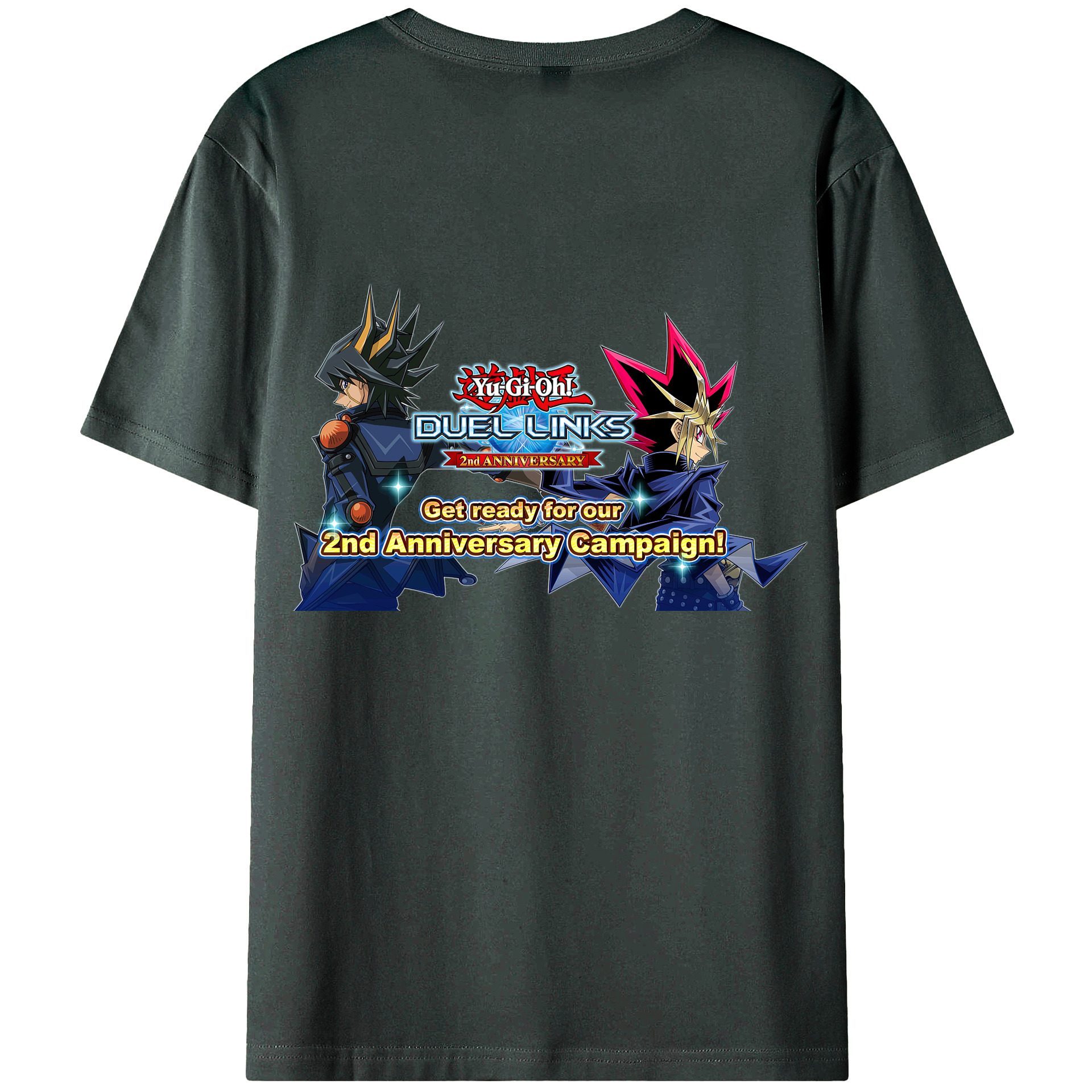 （画像用） 遊☆戯☆王 Yu-Gi-Oh! 綿100％ メンズ半袖Tシャツ（バックプリント） 通気性